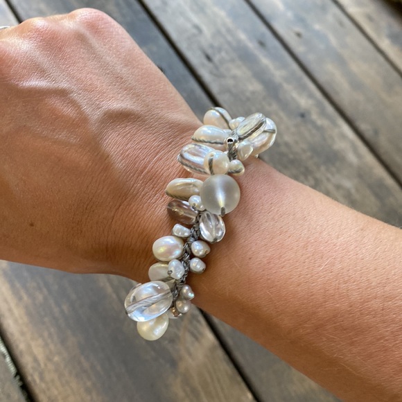 Like New Silpada Effervescence Pearl Beaded Bracelet Retired B2180 - Picture 10 of 12